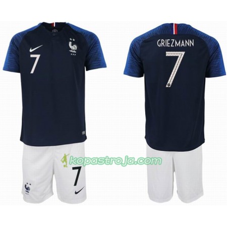 Billiga Fotbollströjor Frankrike GRIEZMANN 7 2 star Barn VM 2018 Hemma tröja